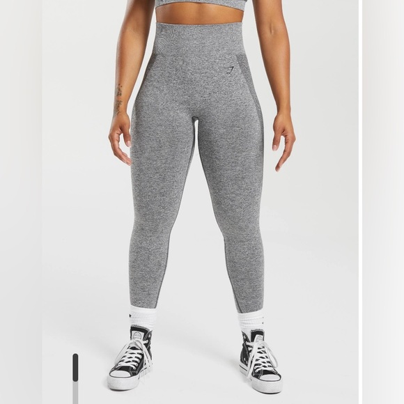 Gymshark FLEX high waisted leggings SMALL Charcoal Marl - Picture 5 of 6